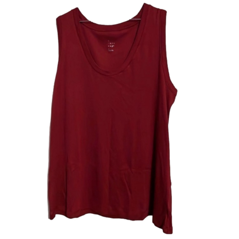 A New Day Dark Red Tank Low Neck Top Plus Women’s Size 2x